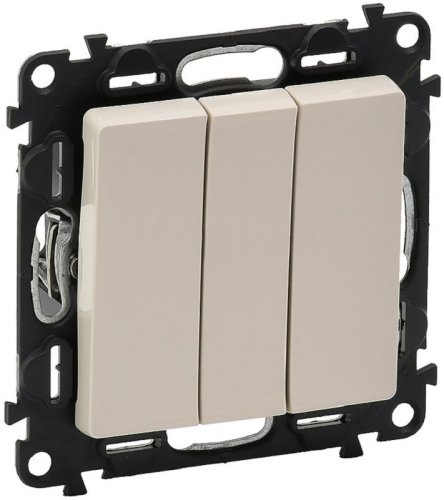 Выключатель без рамки Legrand Valena Life 3-кл. слоновая кость картинка